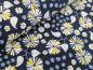 Preview: Reststück Baumwolljersey Florales Zauber Dunkelblau 50 x 150 cm